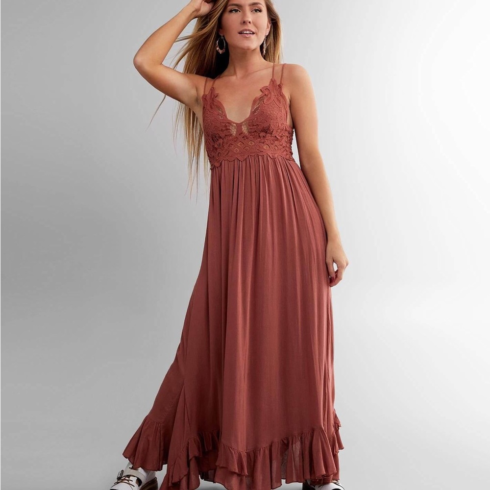 Free People Rust Lace Maxi Dress